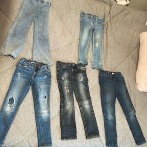 Girls jeans sz 5t lot of 5 jeans